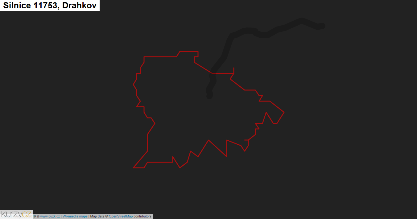 Drahkov, Silnice 11753 - Mapa