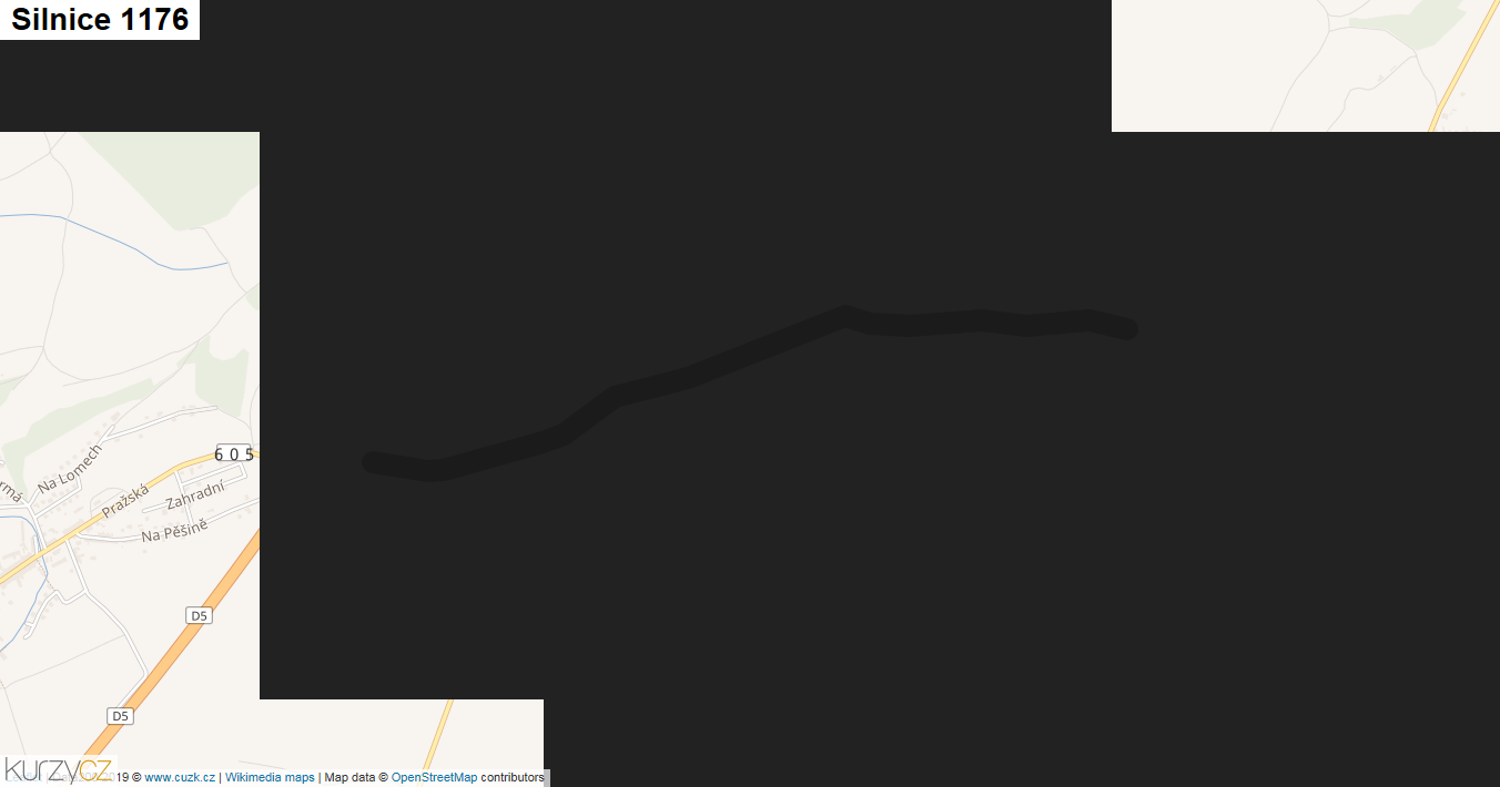 Silnice 1176 - mapa Silnice 1176