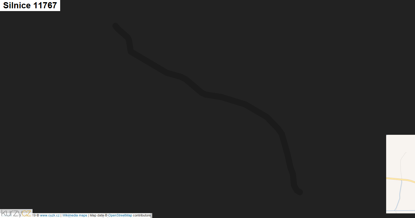 Silnice 11767 - mapa Silnice 11767