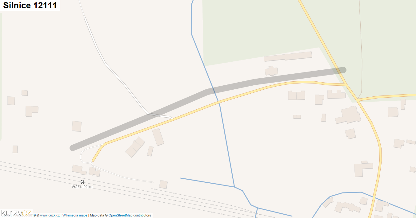 Silnice 12111 - mapa Silnice 12111