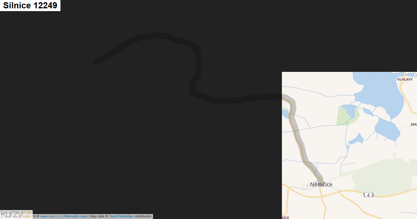 Silnice 12249 - mapa Silnice 12249