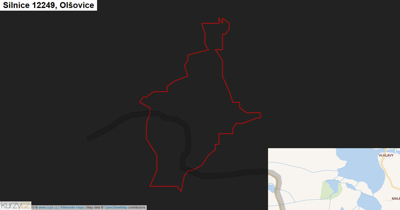 Olšovice, Silnice 12249 - Mapa