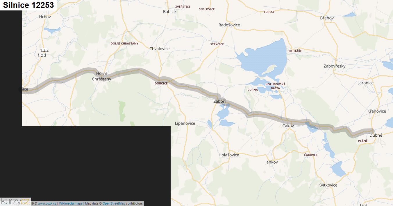 Silnice 12253 - mapa Silnice 12253