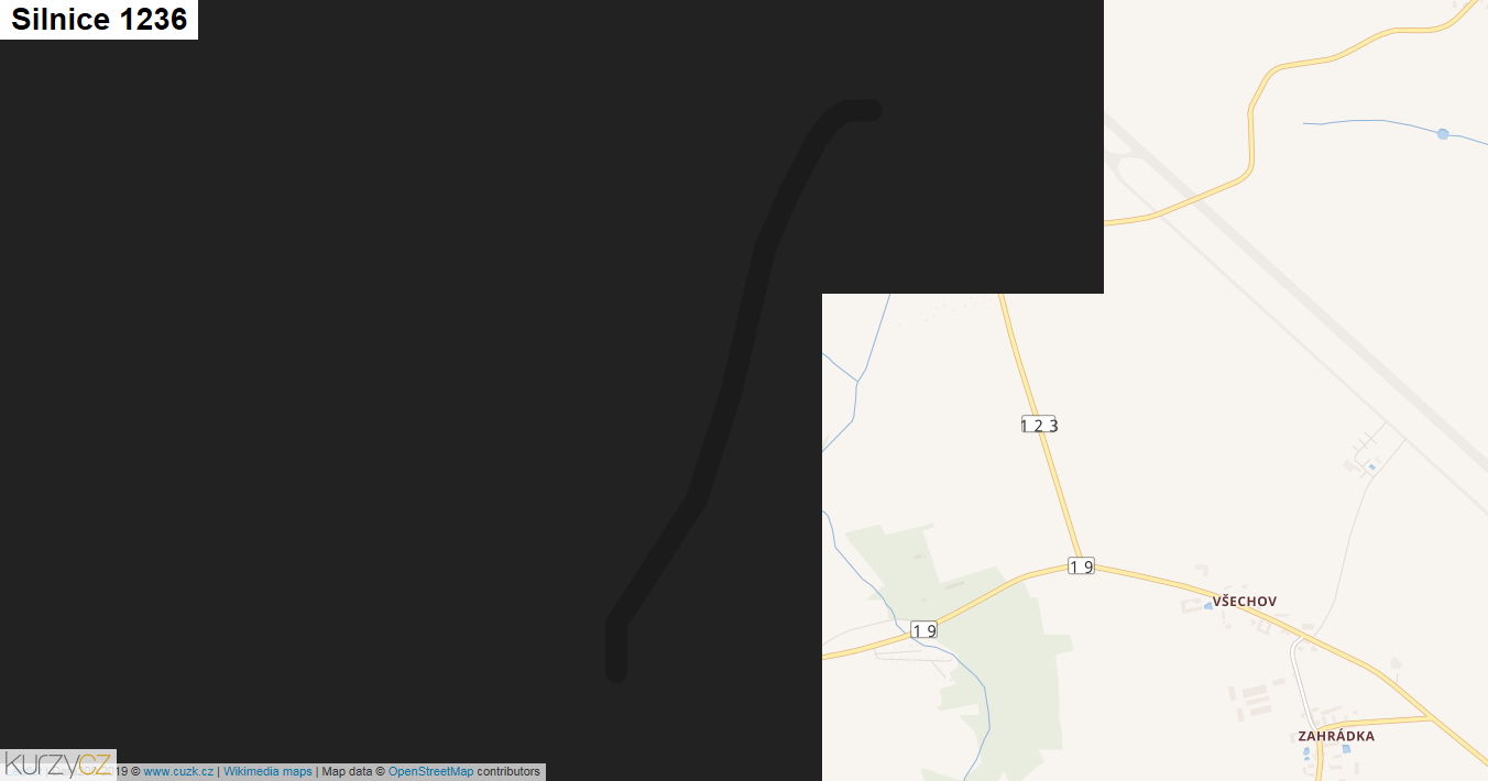 Silnice 1236 - mapa Silnice 1236