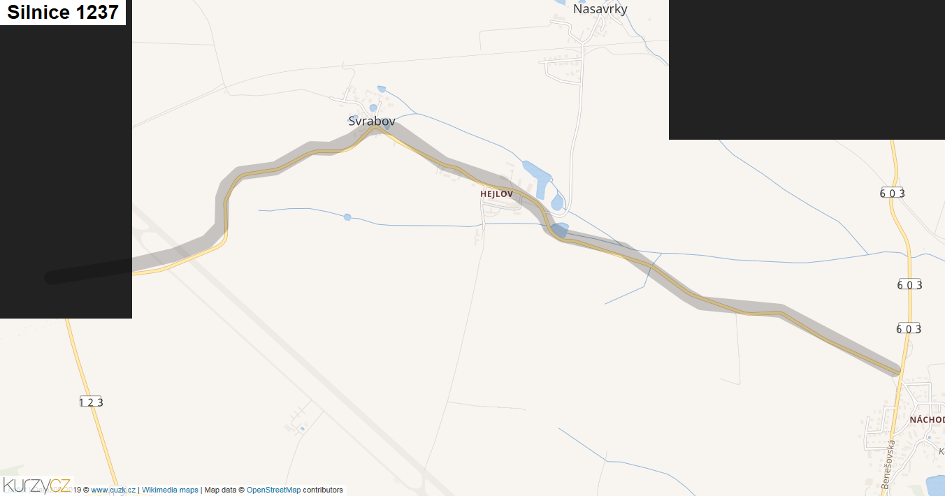 Silnice 1237 - mapa Silnice 1237