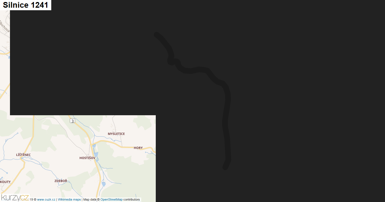 Silnice 1241 - mapa Silnice 1241