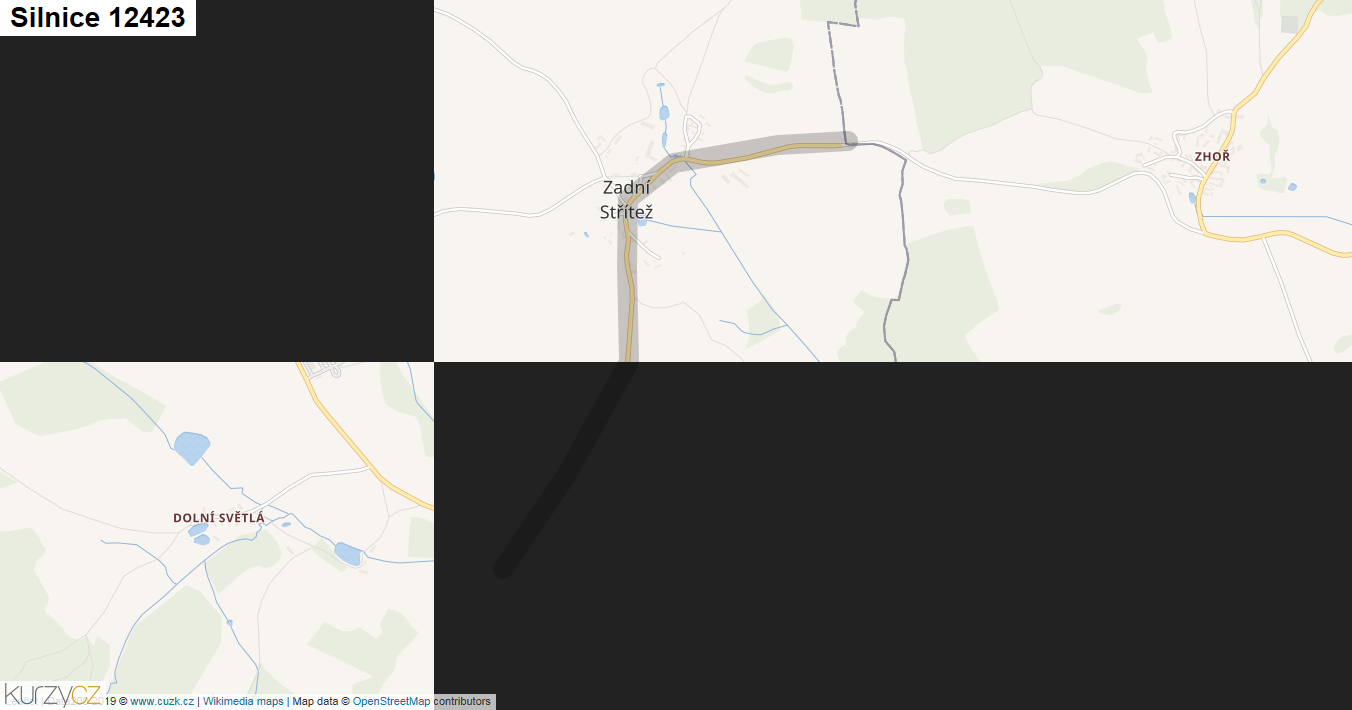 Silnice 12423 - mapa Silnice 12423