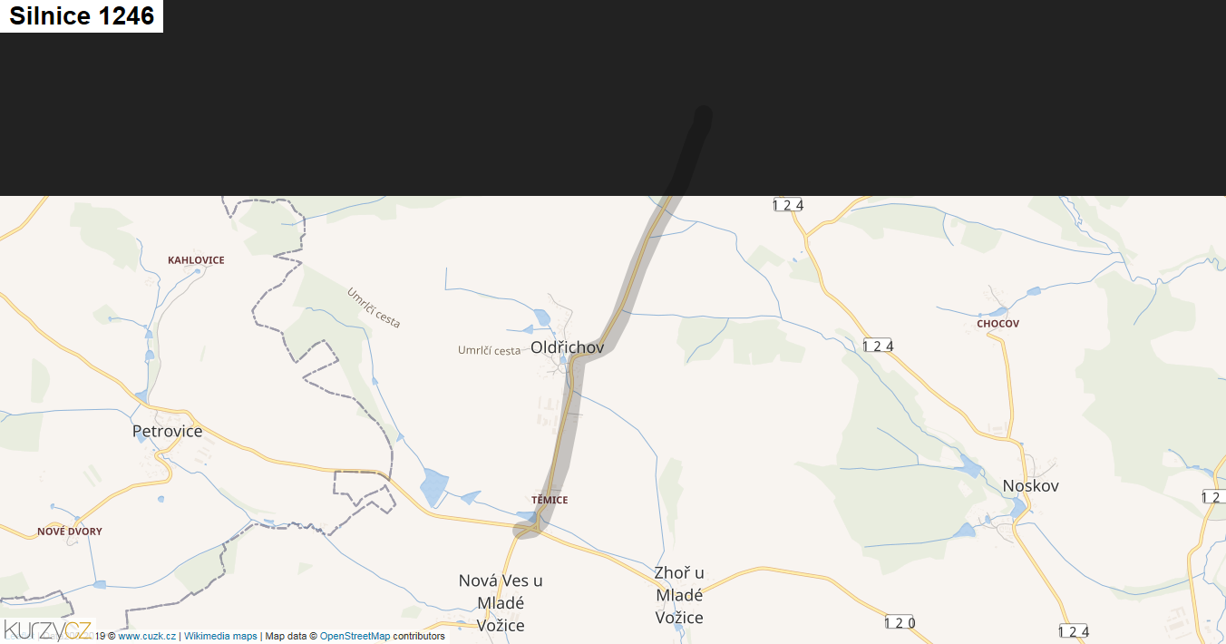 Silnice 1246 - mapa Silnice 1246