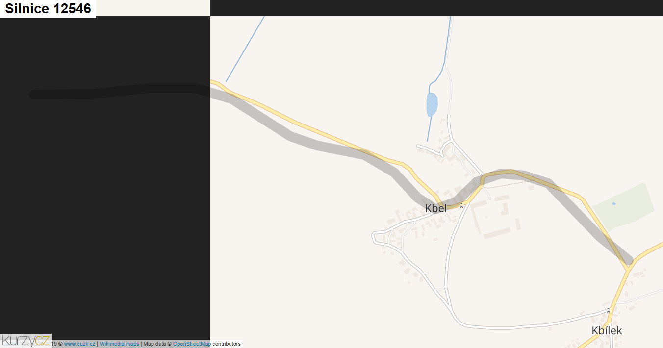 Silnice 12546 - mapa Silnice 12546