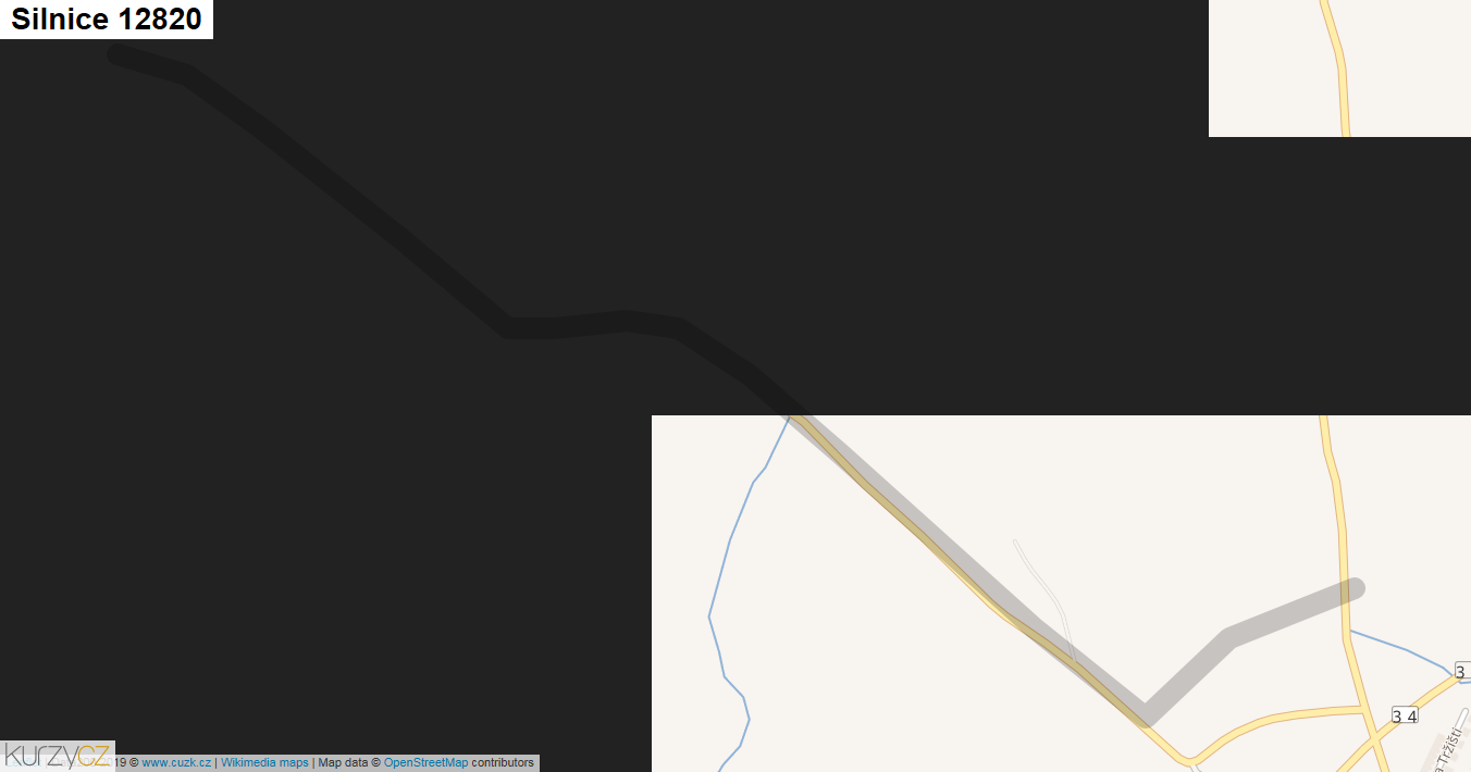 Silnice 12820 - mapa Silnice 12820