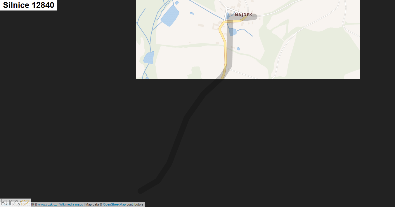 Silnice 12840 - mapa Silnice 12840