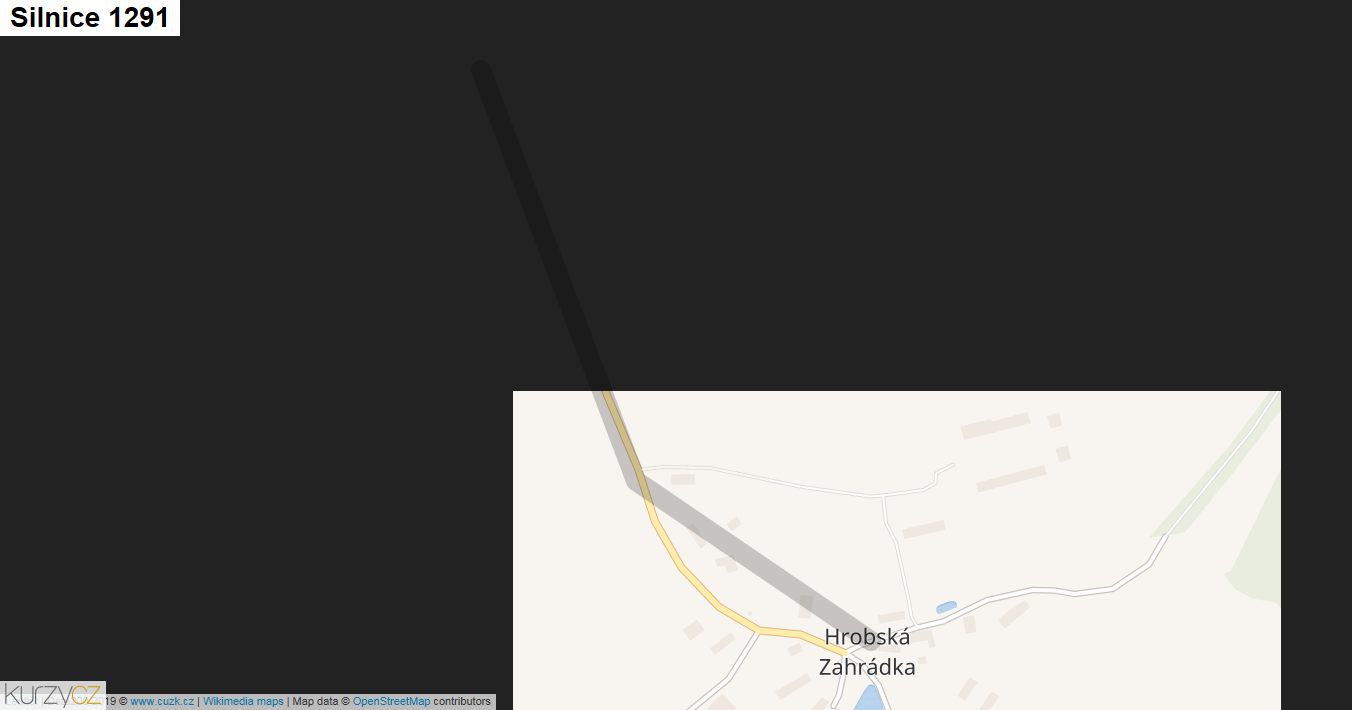 Silnice 1291 - mapa Silnice 1291