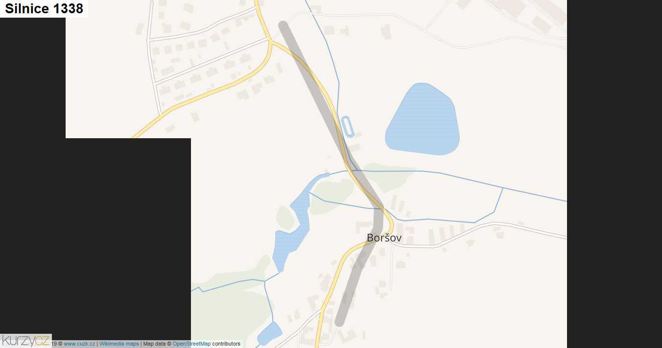 Silnice 1338 - mapa Silnice 1338