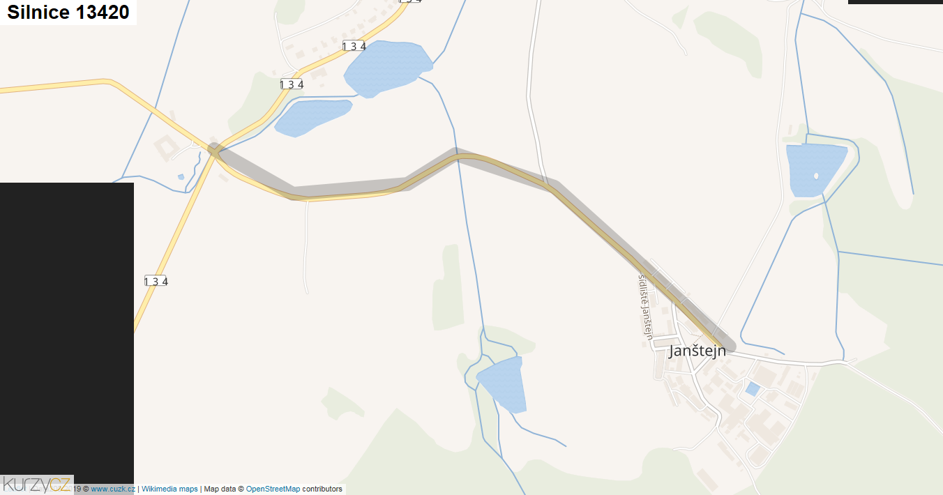 Silnice 13420 - mapa Silnice 13420