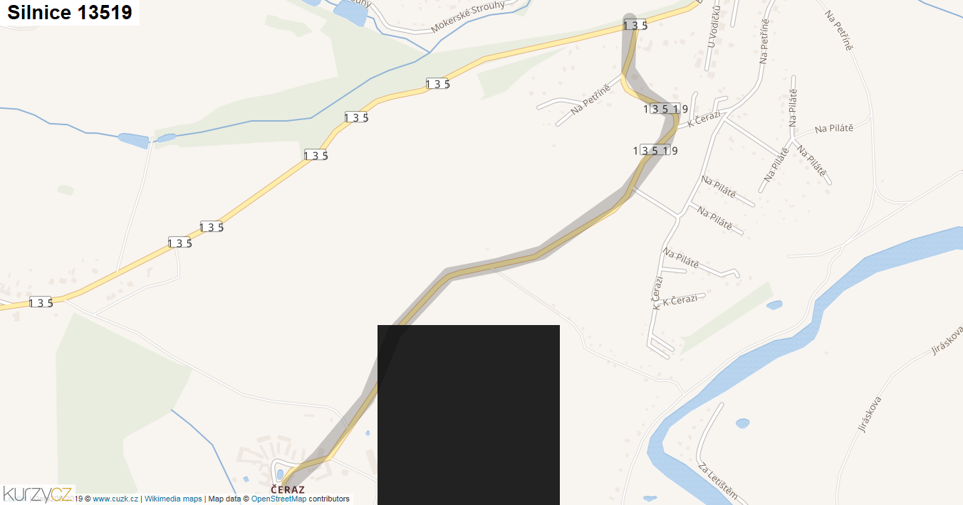 Silnice 13519 - mapa Silnice 13519