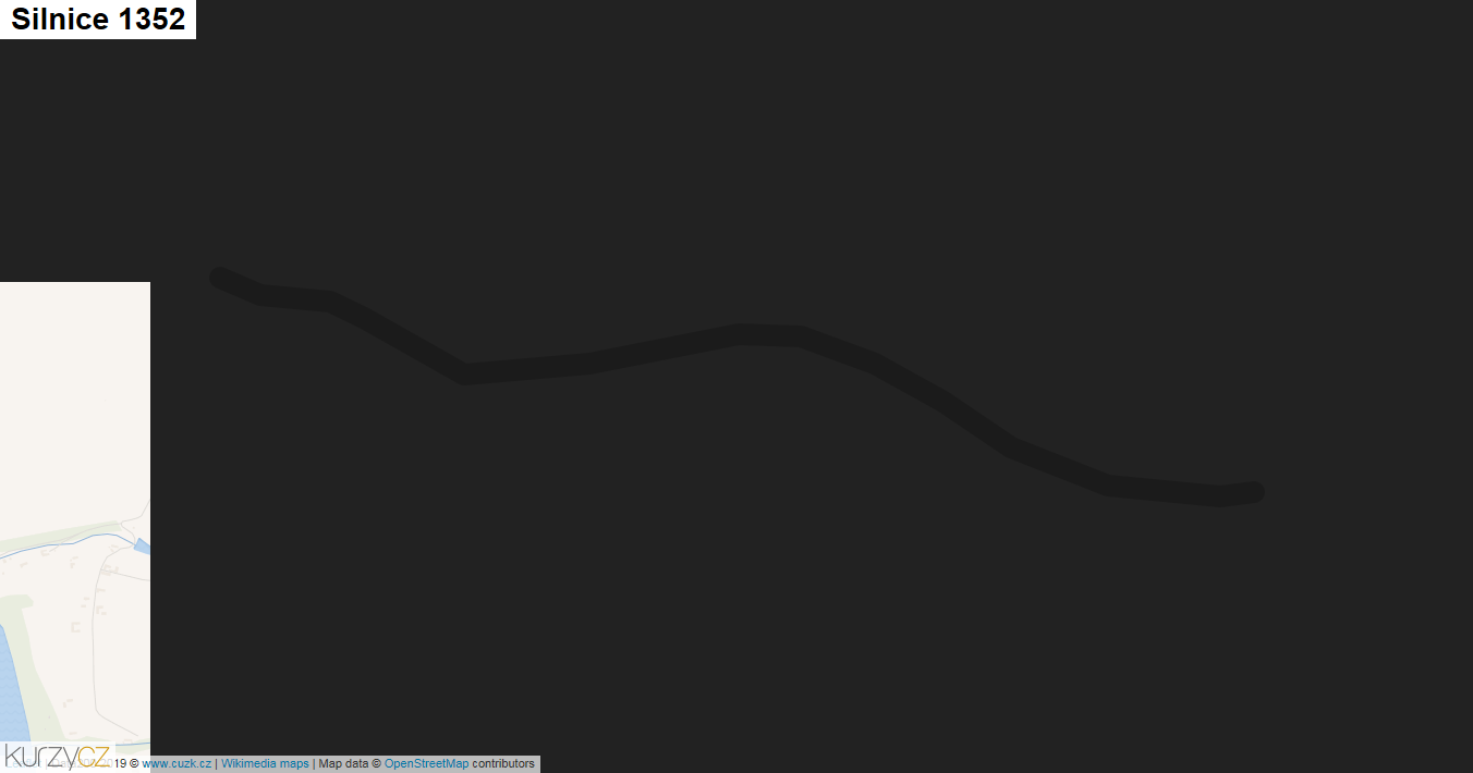 Silnice 1352 - mapa Silnice 1352