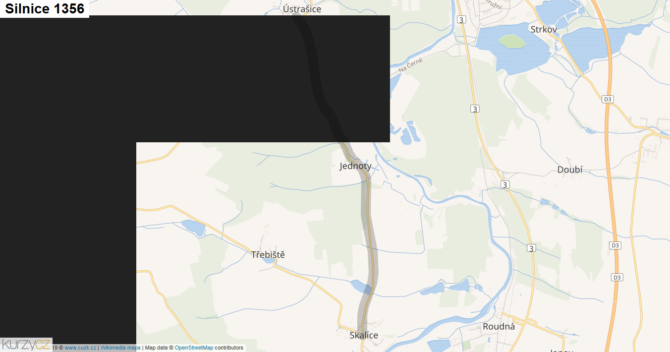 Silnice 1356 - mapa Silnice 1356