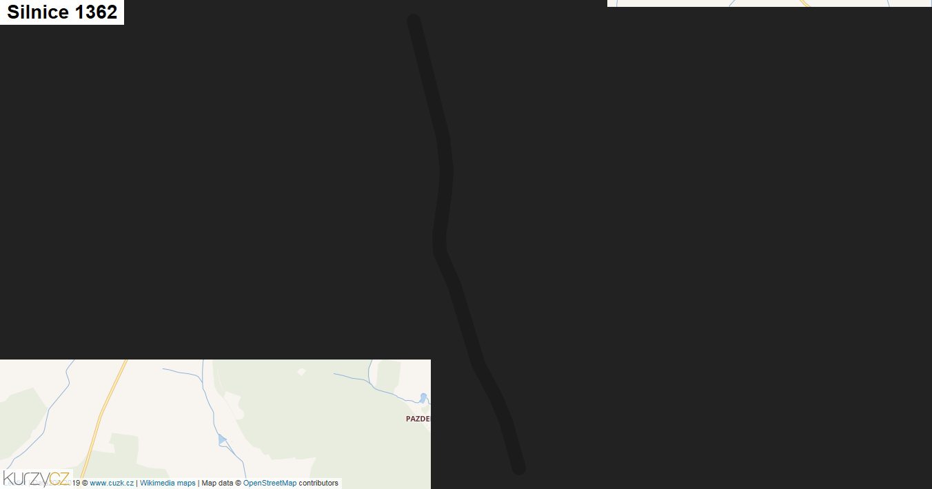Silnice 1362 - mapa Silnice 1362