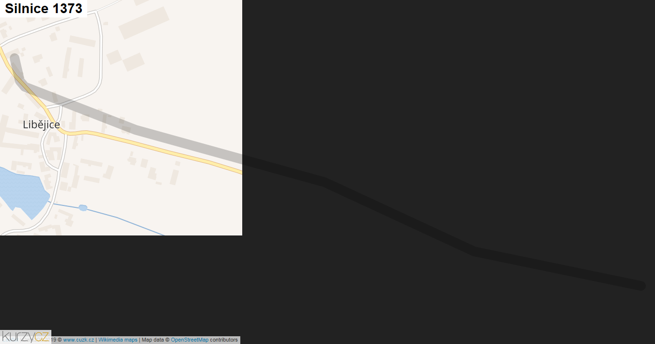 Silnice 1373 - mapa Silnice 1373