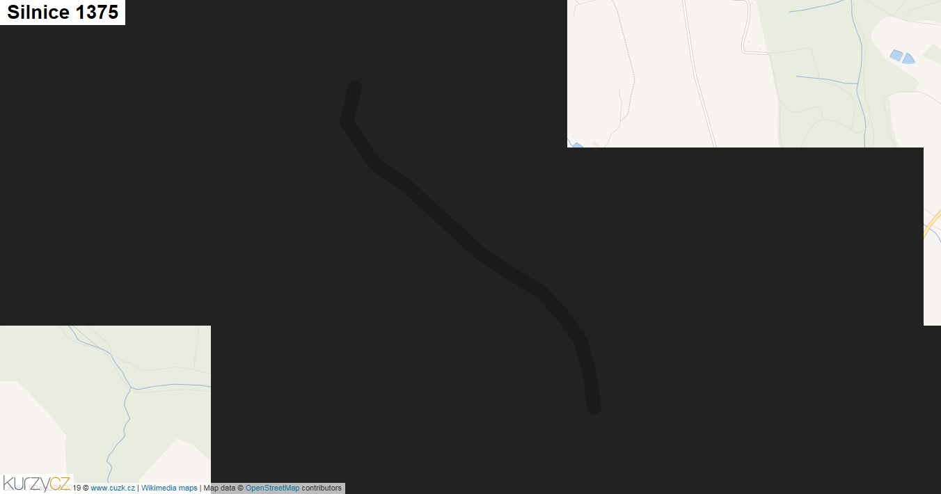Silnice 1375 - mapa Silnice 1375