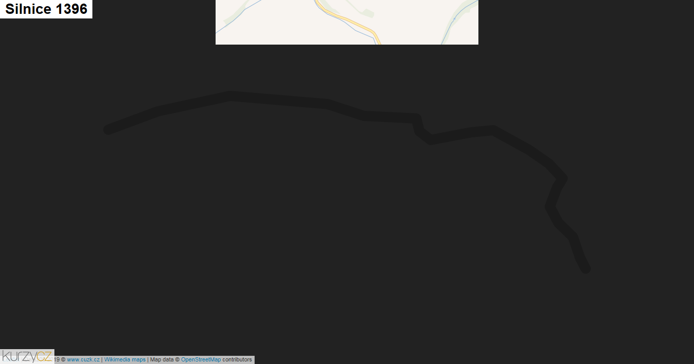 Silnice 1396 - mapa Silnice 1396