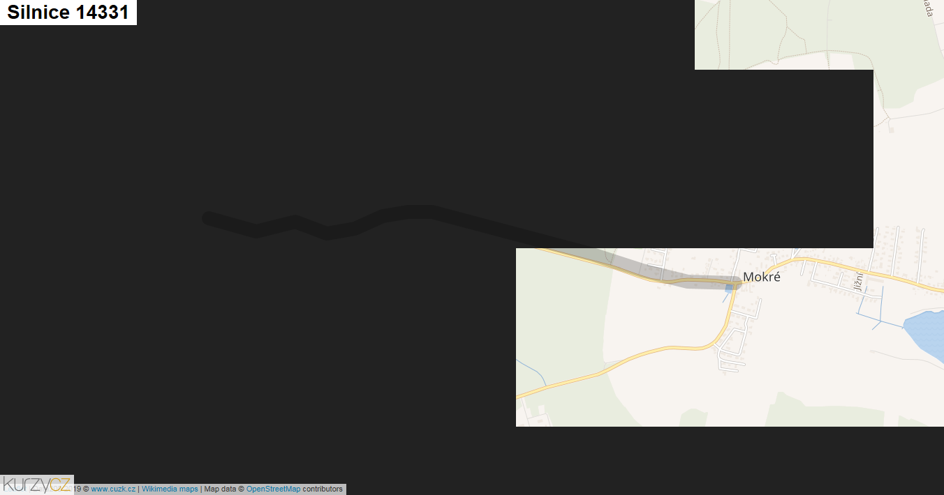 Silnice 14331 - mapa Silnice 14331