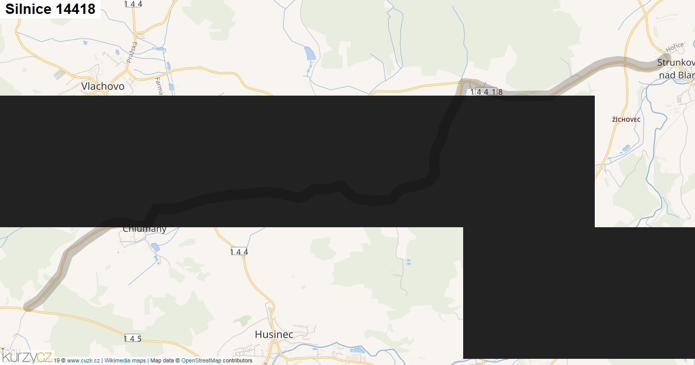 Silnice 14418 - mapa Silnice 14418