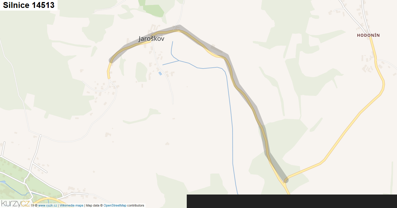 Silnice 14513 - mapa Silnice 14513