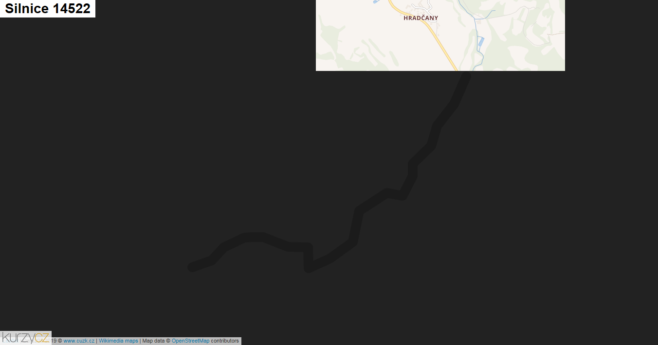 Silnice 14522 - mapa Silnice 14522