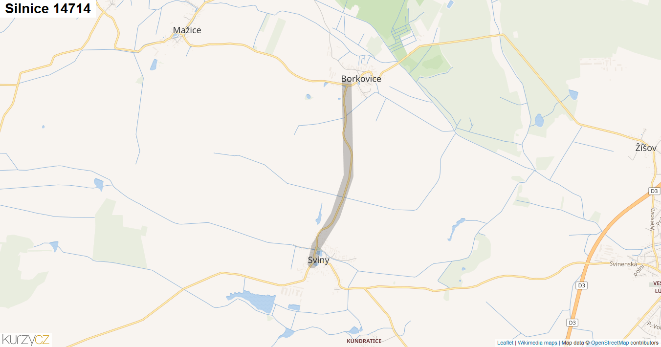Silnice 14714 - mapa Silnice 14714