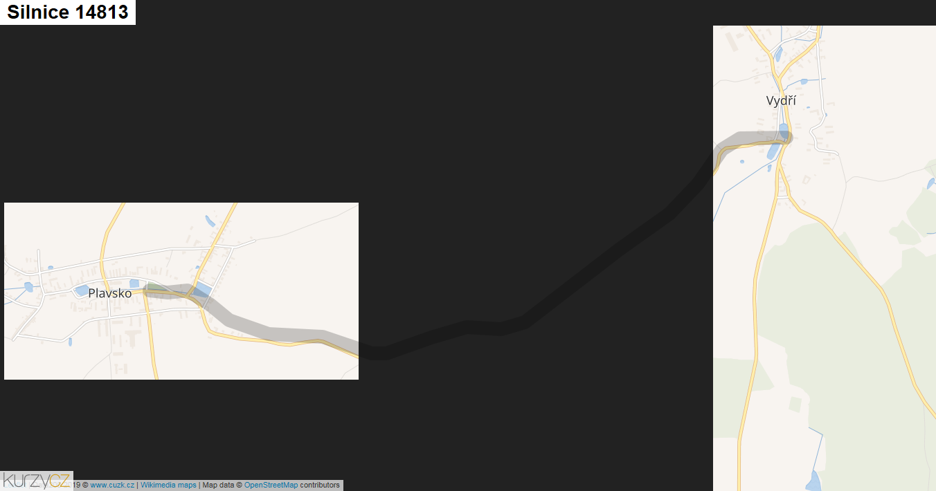 Silnice 14813 - mapa Silnice 14813