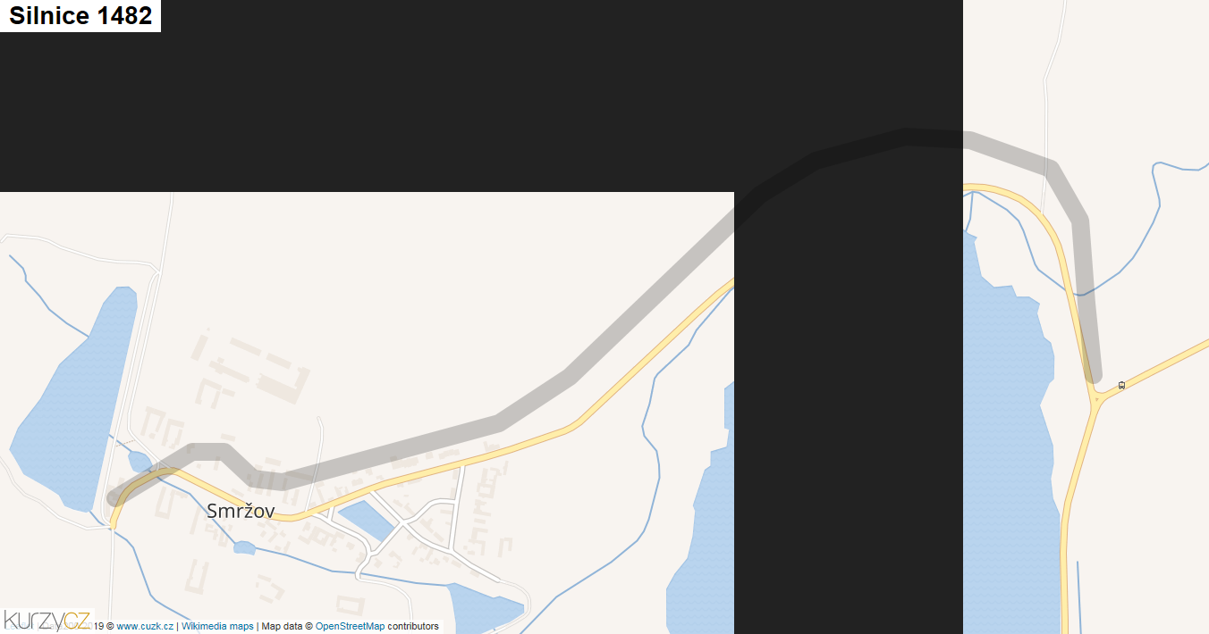 Silnice 1482 - mapa Silnice 1482