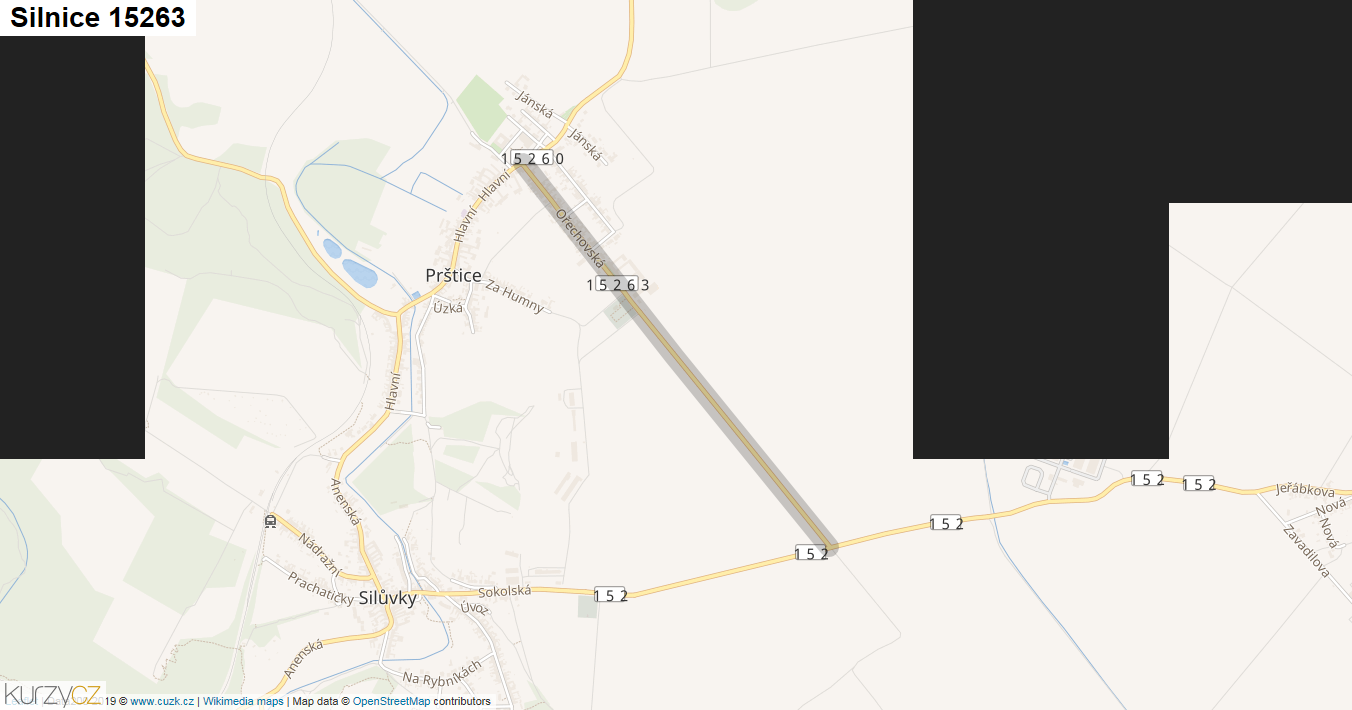 Silnice 15263 - mapa Silnice 15263