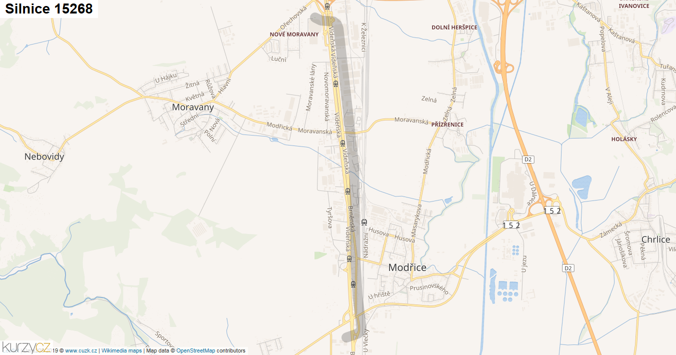 Silnice 15268 - mapa Silnice 15268
