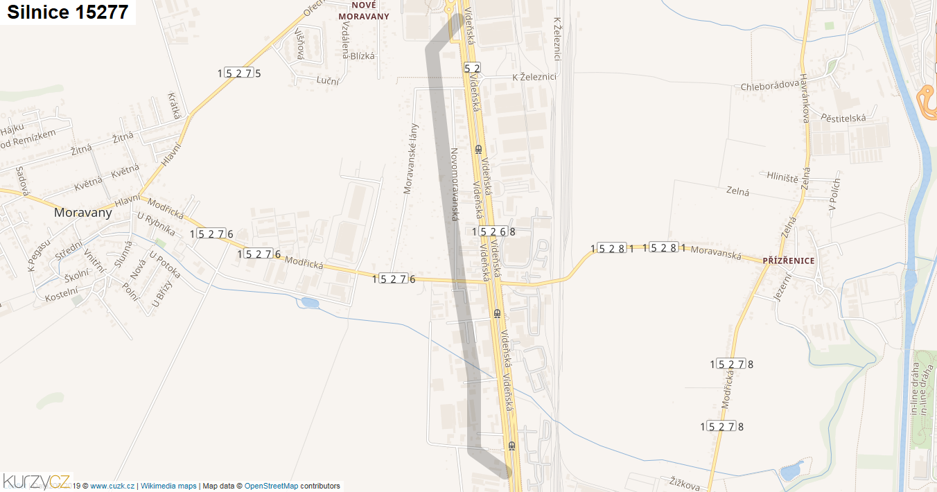 Silnice 15277 - mapa Silnice 15277