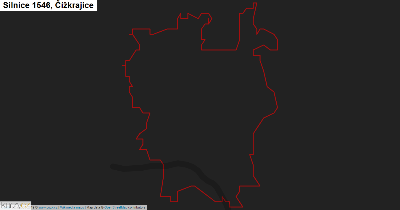 Čížkrajice, Silnice 1546 - Mapa