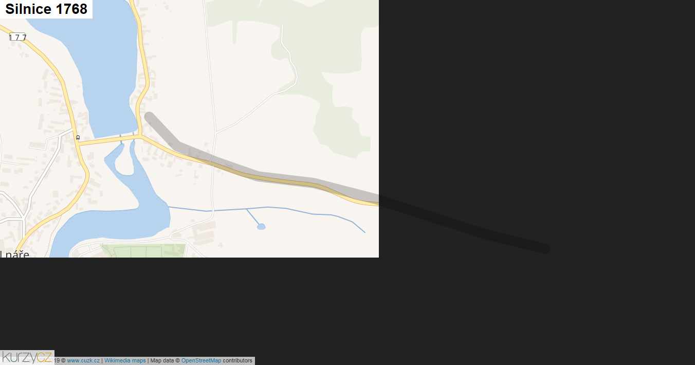 Silnice 1768 - mapa Silnice 1768