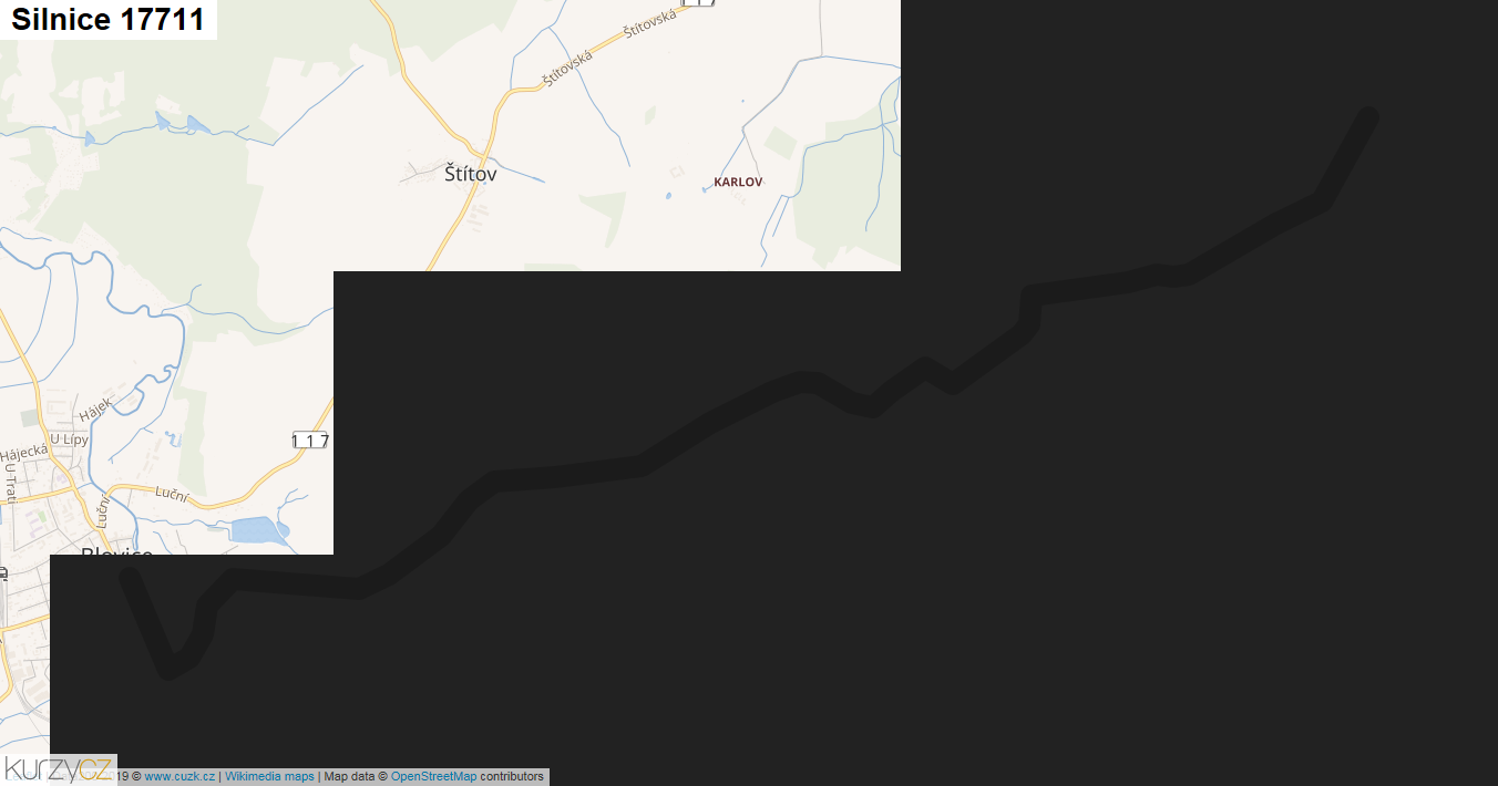 Silnice 17711 - mapa Silnice 17711