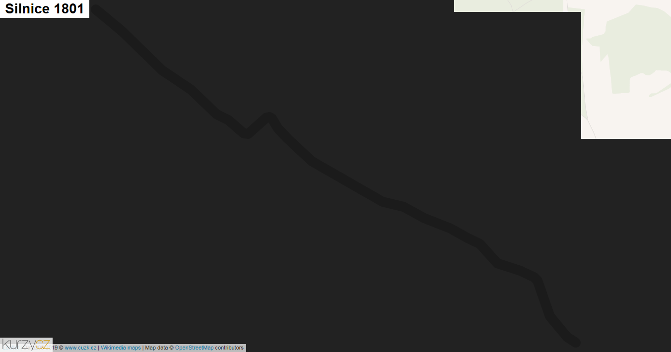 Silnice 1801 - mapa Silnice 1801