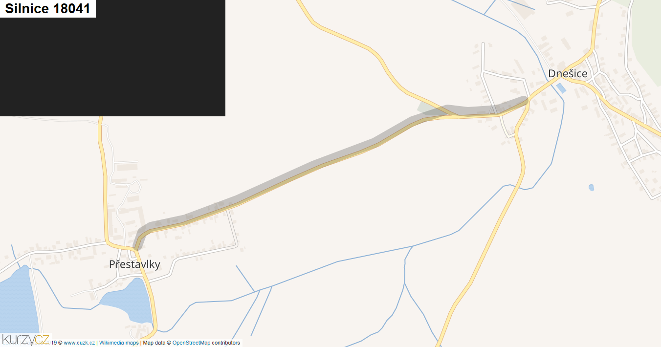 Silnice 18041 - mapa Silnice 18041