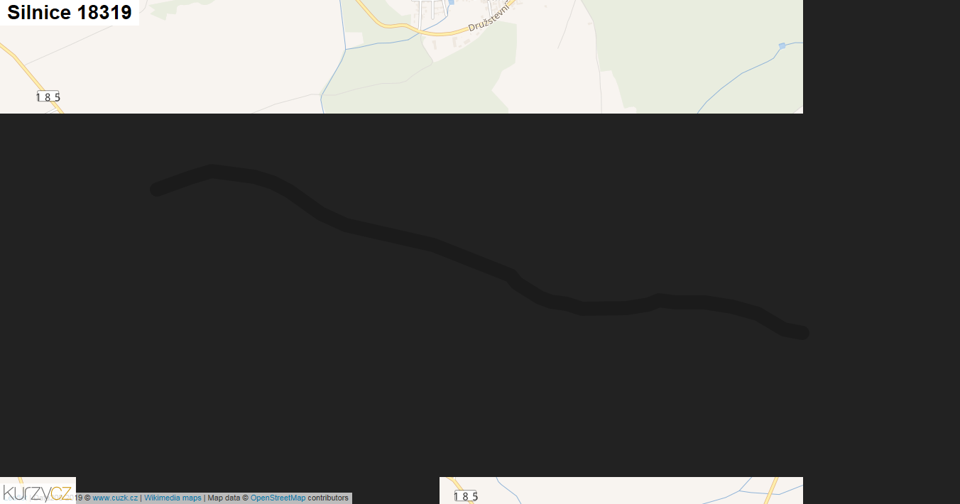 Silnice 18319 - mapa Silnice 18319