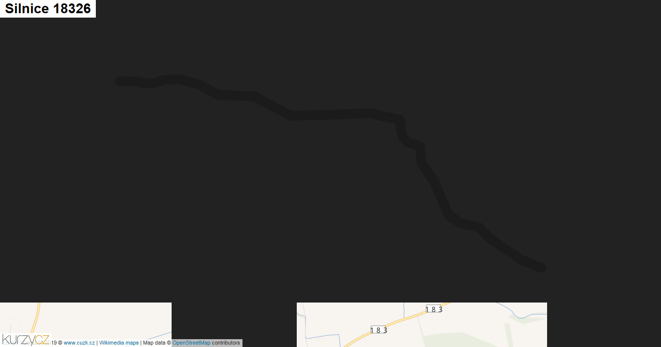 Silnice 18326 - mapa Silnice 18326