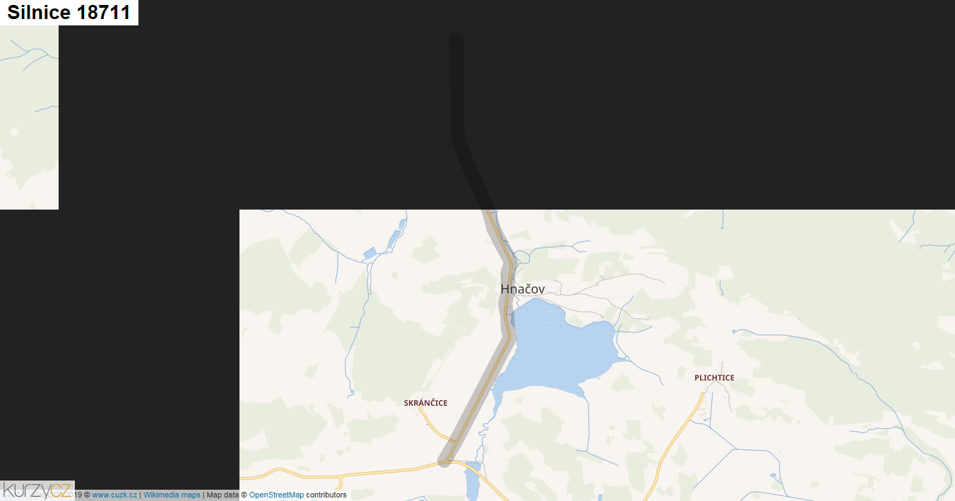 Silnice 18711 - mapa Silnice 18711