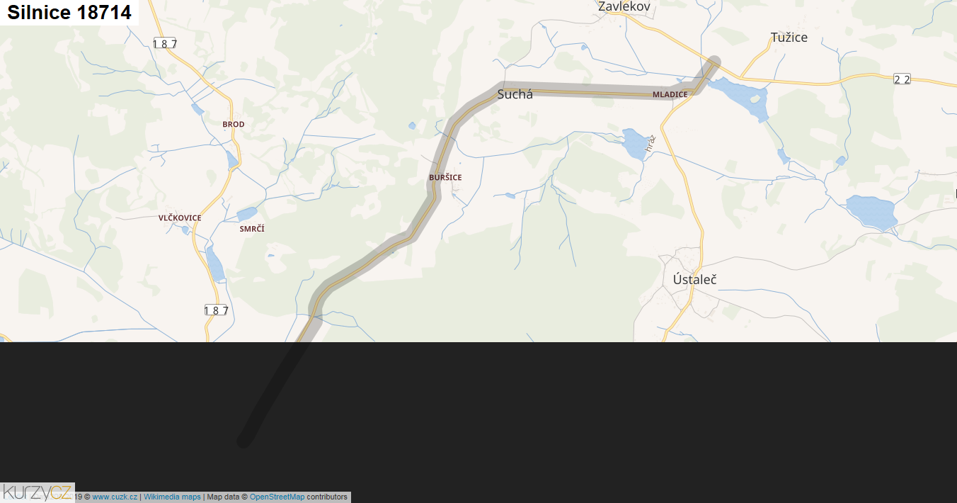 Silnice 18714 - mapa Silnice 18714