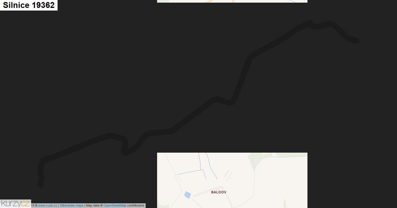 Silnice 19362 - mapa Silnice 19362