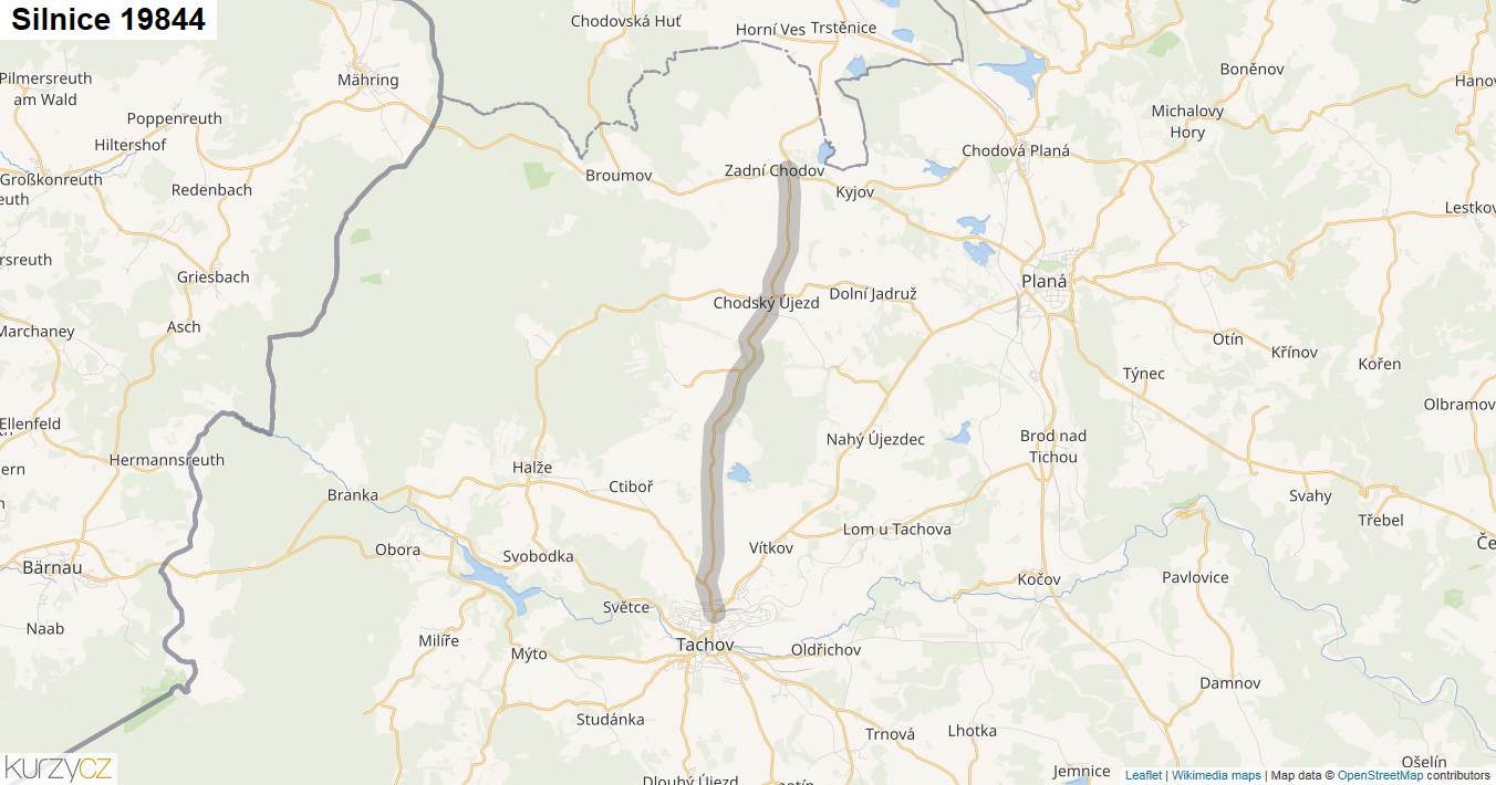 Silnice 19844 - mapa Silnice 19844