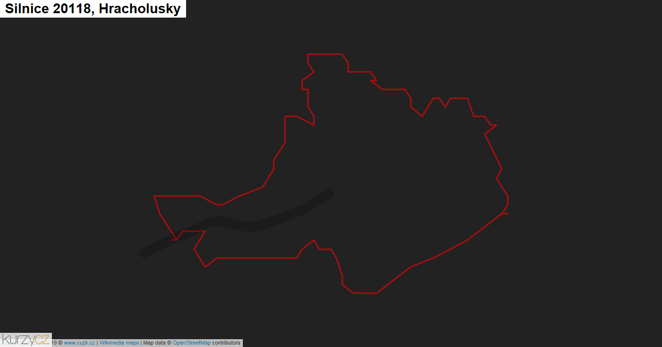 Hracholusky, Silnice 20118 - Mapa