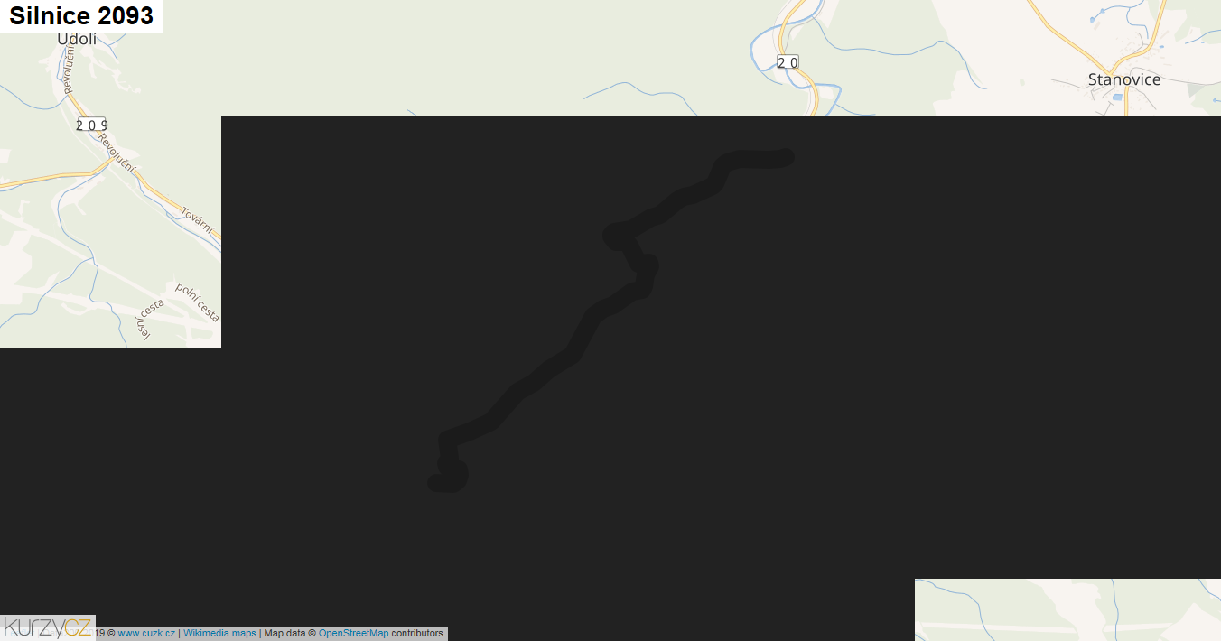 Silnice 2093 - mapa Silnice 2093