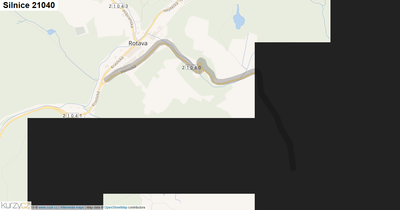 Silnice 21040 - mapa Silnice 21040