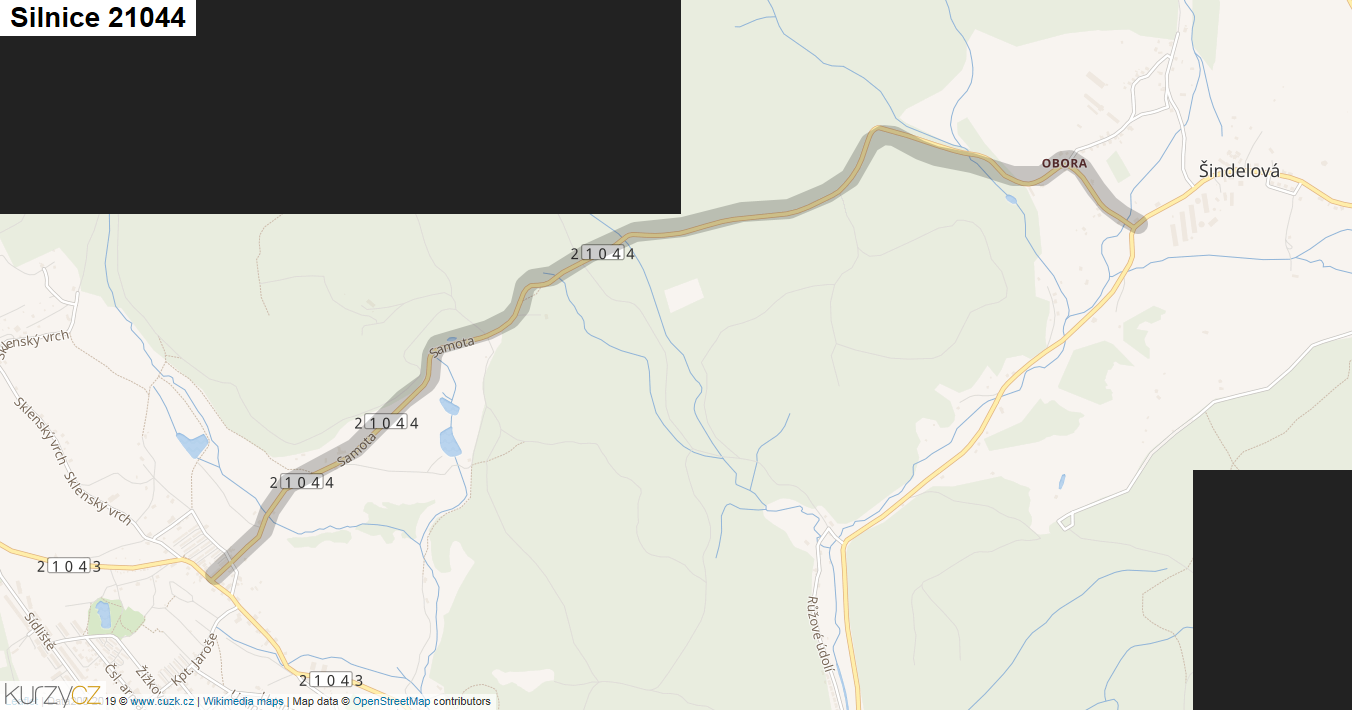 Silnice 21044 - mapa Silnice 21044